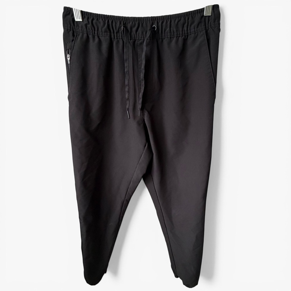 Burnside Mens Jogger Pants Size M Black Elastic Waist Drawstring Casual Lounge